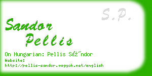 sandor pellis business card